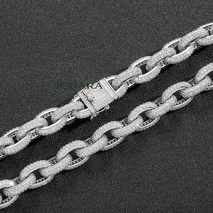 Bracelet pour homme en or blanc avec diamants ronds taille brillant, de couleur D, cultivés en laboratoire, de luxe, pour un usage quotidien, certifié IGI - Product Image 2