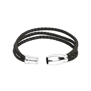 กำไลข้อมือหนังแท้หลายชั้นดีไซน์ใหม่สำหรับผู้ชายสร้อยข้อมือหนังถักโบโลกันน้ำสำหรับเป็นของขวัญวันเกิด - Product Image 4