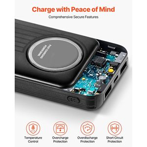 Batteria portatile 10000mAh Travel Pack 6 3 ricarica rapida USB tipo-C Micro-B ingresso Smart Display a LED caricabatterie Power Bank per iPhone - Product Image 6