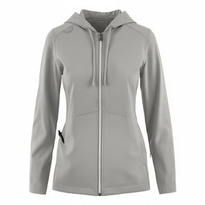 Blouse de travail professionnelle pour femmes, à capuche, entièrement zippée, uniforme médical, veste de maintien au chaud, tenue de travail pour hôpital et médecins, blouses souples - Product Image 2