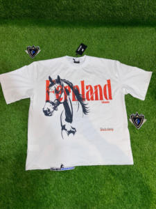 Fabricantes de ropa, camiseta de ganchillo con hombros caídos y estampado DTG personalizado, 100% algodón, peso pesado, ajuste de gran tamaño, diseño recortado sólido - Product Image 2