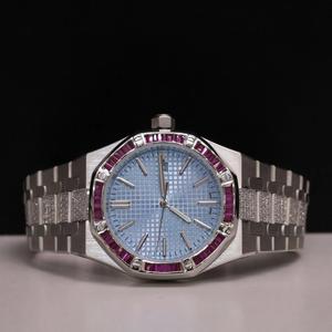 2025 Customized Baguette and Round Moissanite <b>Diamond</b> Iced Out WristWatch for Man's Fashion Luxury Luminous Quartz <b>Watch</b> - Product Image 1