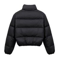 Dropshipping 2024 Veste matelassée courte oversize Mexi Bubble Coat à col standard uni pour femme, Hiver Automne, Parka Femme