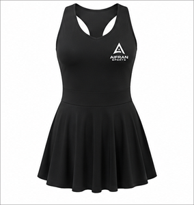 Robe de tennis pour femmes, sans manches, col en V, 100% polyester, séchage rapide, respirante, avec short intégré, sport - Product Image 3