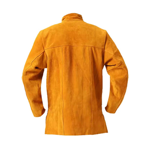 Chaqueta de Soldadura Amarilla Resistente a las Llamas y al Calor, Ropa de Trabajo de Seguridad, Equipo de Protección Industrial Resistente, Algodón Duradero - Product Image 3