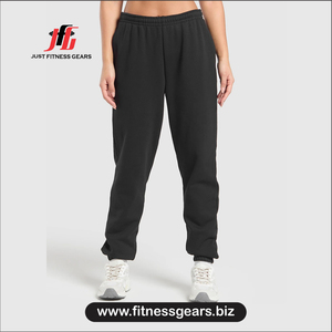 กางเกงฟลีซผู้หญิง JUST FITNESS GEARS เอวกลาง ทรงหลวม ความยาวเต็มตัว สีพื้น สวมใส่สบายๆ สำหรับฤดูใบไม้ร่วง - Product Image 1
