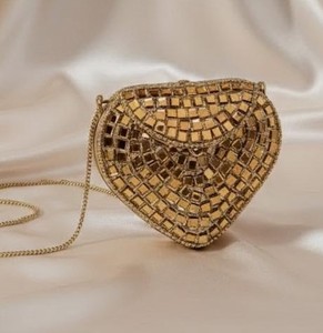 Luxury Handmade Storage Bag Indian Kundan Stone <b>Clutch</b> Bag Ethnic Antique <b>Gold</b> Plated Metal Bridal <b>Purse</b> for Wedding Party - Product Image 2