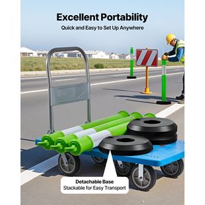 Set di 3 Coni Segnaletici Stradali Resistenti da 48 Pollici con Strisce Riflettenti e Base Riempibile per Sicurezza Stradale - Product Image 4