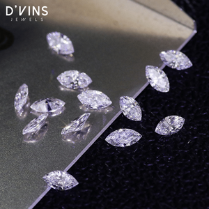 เพชรทรงมาร์คีส์ D'VINS JEWELS เพาะเลี้ยงในห้องปฏิบัติการ ขนาด 5x3 มม. สีขาวสว่างแฟนซี ระดับสี D สำหรับทำเครื่องประดับ - Product Image 4