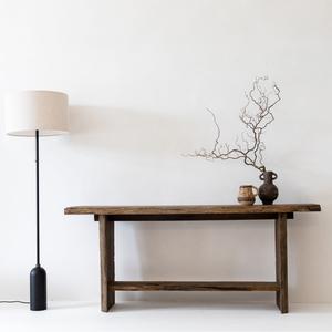 Mesa Consola de Madera Natural Reciclada, Mesa de Entrada Rústica Hecha a Mano, Muebles para el Hogar Estilo Granja - Product Image 1
