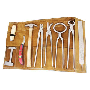 Kit d'outils de soin des sabots pour chevaux, 9 pièces, ensemble professionnel de soins des sabots équins, équipement de ferrage durable pour le taillage et le nettoyage - Product Image 3