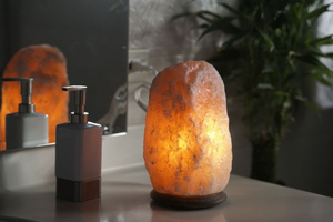 Natural <b>Pink</b> Himalayan Salt <b>Lamp</b> Handcrafted Natural Crystal Rock <b>Table</b> Light Home Bedroom Living Room Office Night Glow - Product Image 3