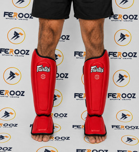 Espinilleras de Piel Sintética PU Color Púrpura con Protección para los Pies para Kickboxing, Muay Thai, Karate, Taekwondo, Entrenamiento y Artes Marciales - Product Image 2