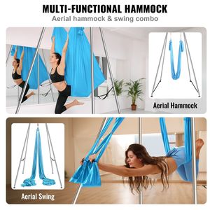 Professional 9.67 ft Height Aerial Yoga <b>Frame</b> <b>Swing</b> Stand with 13.1 Yards Yoga Hammock Max Capacity 551 Lbs - Product Image 6