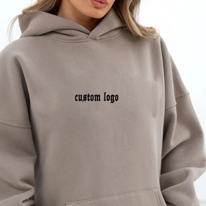 Sudadera con Capucha Unisex Extra Grande, Color Sólido, Algodón French Terry, Casual, con Bolsillo Frontal, Logotipo Estampado, Invierno, Resistente al Viento, 300g - Product Image 1