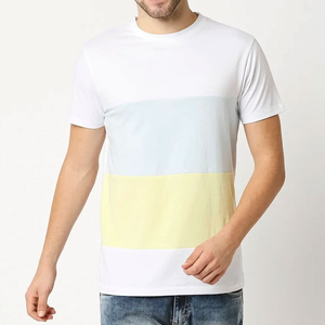 เสื้อยืดผู้ชายผ้าฝ้าย 100% พิมพ์ลายเรียบง่าย สไตล์ลำลอง ขายส่ง ปรับแต่งสี ขนาด และสไตล์ได้ รุ่นล่าสุดปี 2026 ดีไซน์ ODM เสื้อยืดผู้ชาย - Product Image 1