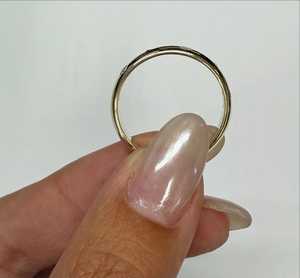 Anillos de Boda Tipo Domo con Diamantes de Corte Redondo, Engastados, en Oro Sólido de 10K, 14K y 18K, Lujosos, Apilables, para Aniversario o Uso Diario - Product Image 3