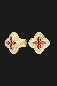 Luxury Marquise Moissanite Clover <b>Stud</b> <b>Earrings</b> Floral 925 <b>Silver</b> Rhodium Plated Jewelry Elegant Gift for Women Daily Wear Shine - Product Image 4