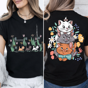 T-Shirt d'été pour femmes, avec dessin animé, The Aristo cats, Marie Toulouse Berlioz Cats, Y2K, Street Fashion, haut polyvalent décontracté - Product Image 2