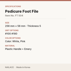 Lima de Pedicura Coreana 100/180 Grit Pedi, Logotipo Personalizado OEM para Venta al por Mayor en Salones - Product Image 4