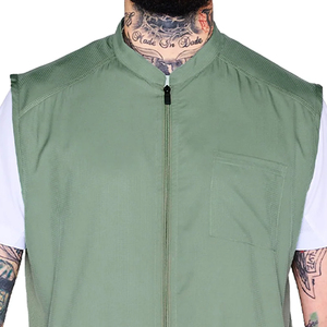 Salon Barber Sleeveless Vest Waterproof Customizable Lightweight Polyester Fabric Stylish Short Sleeve Design Eco-Friendly - Product Image 5