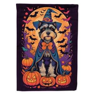Schnauzer Witchy Halloween multicolore jardin drapeau boîte aux lettres décoratif cour bannière pour Patio oeuvre pour parterres de fleurs et pelouses - Product Image 1
