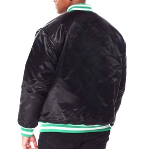 Veste universitaire pour homme de qualité supérieure, sur mesure, grande taille, style vintage, en satin, pour lycée - Product Image 2
