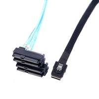 Cable Mini SAS SFF-8087 a 4 SFF-8482 con alimentación SATA