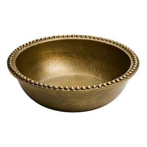 Solid Design Food Serving Bowl Beaded Border Round Shape Customizable Antique Luxury Salad Bowl For Wedding <b>Occasion</b> <b>Table</b> Decor - Product Image 1