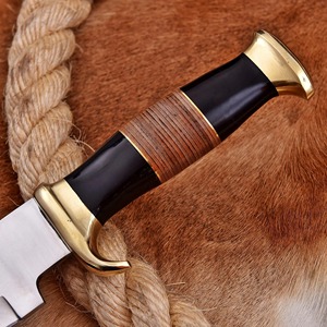 Cuchillo Bowie Hecho a Mano de 18 Pulgadas con Hoja de Acero D2 de 3mm de Grosor, Mango de Madera y Latón, Funda de Cuero |   Herramientas de Bricolaje para Caza y Camping - Product Image 2