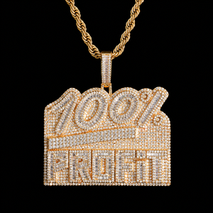 Pendentif Chiffres et Lettres Best-Seller Plaqué Or 18K Moissanite Taille Baguette et Ronde Style Hip Hop pour Homme – Idéal au Quotidien - Product Image 3