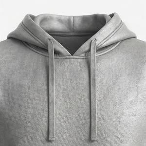 Hoodie surdimensionné élégant pour homme, design vintage délavé avec poche avant, confortable, personnalisable pour l'hiver. - Product Image 4