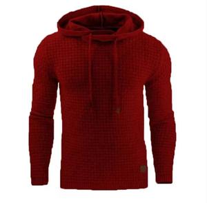 Pull à capuche tricoté pour homme, motif gaufré, coupe classique, décontracté pour l'hiver, 100 % coton, anti-boulochage, impression numérique, respirant - Product Image 3