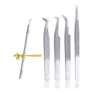 Pinzas Profesionales de Acero Inoxidable Personalizables para Volumen de Pestañas, con Ángulos de 45/75/90 Grados, Puntas de Precisión, Herramientas para Extensión de Pestañas - Product Image 1