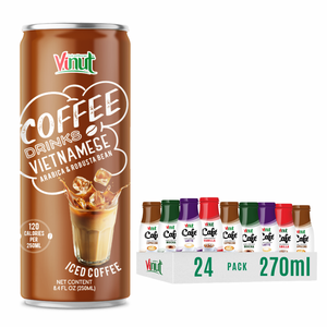 กาแฟอาราบิก้าและโรบัสต้าเย็น 250 มล. - ปราศจาก GMO, นม และกลูเตน, รับผลิตแบบ OEM ODM แบรนด์ส่วนตัว, จากโรงงานโดยตรง, ผู้ผลิตเครื่องดื่ม - Product Image 1