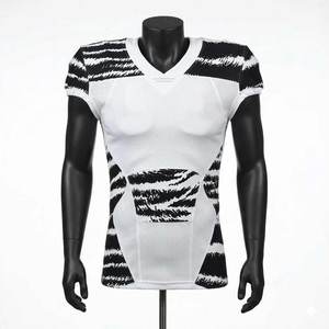 Maillots de football américain personnalisés OEM à manches courtes, logo et nom de joueur personnalisés, maillots de haute qualité aux couleurs personnalisées pour équipe - Product Image 1