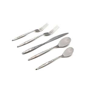 Cuchara y tenedor plateados para servir ensaladas, utensilios de cocina de cobre para servir arroz, 3 piezas - Product Image 5