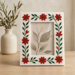 Cadre photo Zenvora Luxe en résine d'os, support d'image contemporain haut de gamme avec motif artisanal artistique pour un style élégant de la maison - Product Image 4