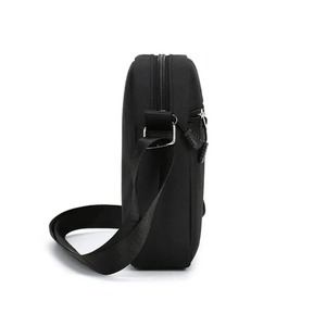 Men Women <b>Mini</b> Oxford Shoulder <b>Bag</b> <b>Black</b> Cordura Fabric Mobile Phone Waist Pack Lightweight Crossbody Adjustable Strap Polyester - Product Image 3
