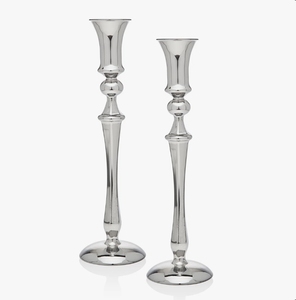 Ensemble de bougeoirs coniques modernes en métal argenté, centre de table pour mariage et décoration intérieure - Product Image 3