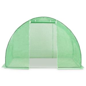 Invernadero de Jardín de 48.4 Pies Cuadrados con Acero Galvanizado y Malla de Polietileno Verde - Product Image 5