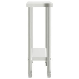 Mesa de Trabajo para Cocina Comercial de 43.3''x11.8''x33.5'' de Acero Inoxidable - Product Image 6