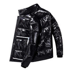 Blouson matelassé brillant tendance 2024 pour homme, avec capuche, chaud et épais pour l'hiver, imperméable et coupe-vent, unisexe - Product Image 4