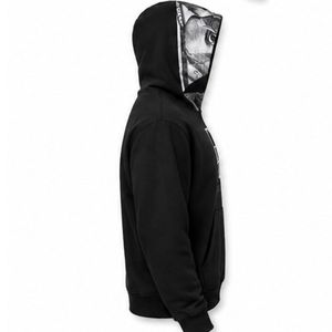 Sweat-shirt à capuche personnalisé pour homme, imprimé à l'écran, style streetwear surdimensionné, en coton, avec motifs graphiques, de haute qualité, OEM ODM, vente en gros - Product Image 4