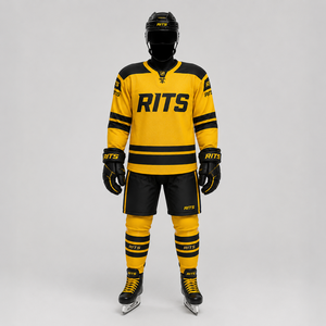Uniformes de Hockey sobre Hielo de Alta Calidad, Transpirables, 100% Poliéster, Antibacterianos, que Absorben la Humedad, Colores/Logotipos Personalizados, con Cordón Ajustable - Product Image 1