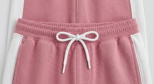 Survêtement à capuche pour homme, rose et blanc, décontracté, manches longues, polyester et coton, bonne qualité, sweat à capuche pour homme - Product Image 5