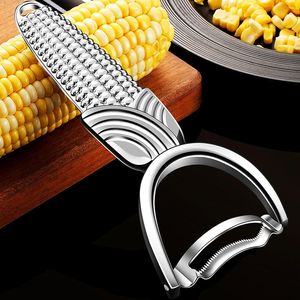 Éplucheur de maïs et outil à retirer les grains en acier inoxydable pour un maïs sur épi parfaitement préparé - Product Image 4