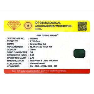 Natural Zambian Emerald 18.5 Carat Certified Fine Loose Gemstone - Product Image 4