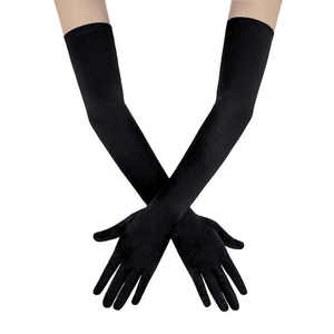 Guantes largos de cuero para mujer, elegantes guantes de moda para vestidos de noche, fiestas y bodas - Product Image 3