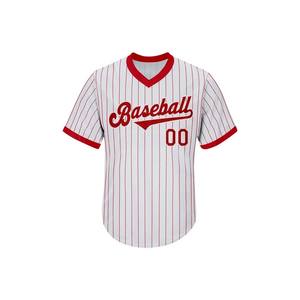 Camiseta/Jersey de Béisbol para Hombre con Diseño Retro en Forma de V, Sublimación Premium con Diseño Completo y Logotipo Personalizado - Product Image 1